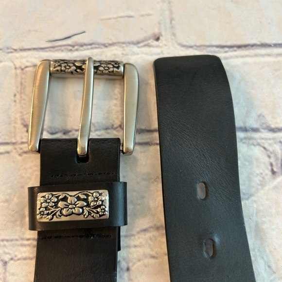 FADED GLORY ITALIAN BONDED LEATHER BLACK BELT EMBELLISHED HARDWARE SIZE 2X - Picture 1 of 12